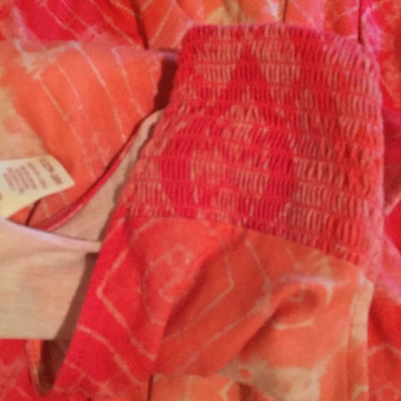 Coral Faded Glory Sundress 22/24W - Picture 3 of 5